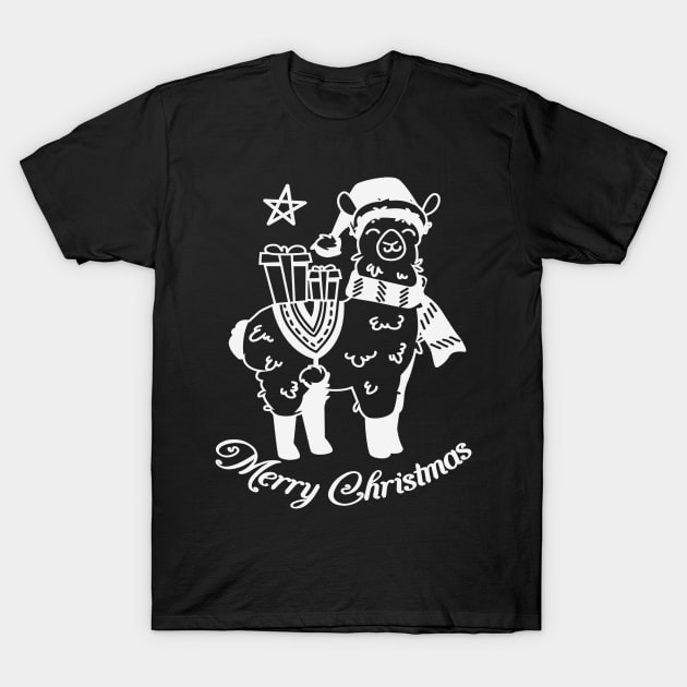 Merry Christmas Llama T-Shirt by Animal Specials